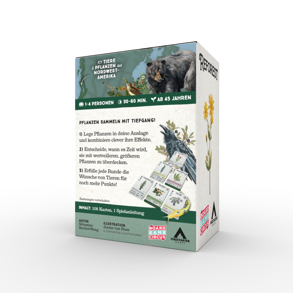 Reforest Brettspiel, Tier- und Pflanzen-Thema, Karten-Spiel, Ab 45 Jahren, 6-12 Jahre?
