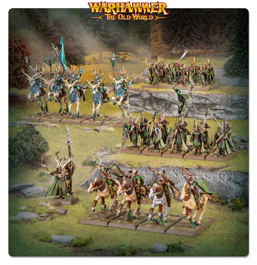 Miniaturen, Miniatures, Elfen, Pferde-Reiter, Landschaftsmodell