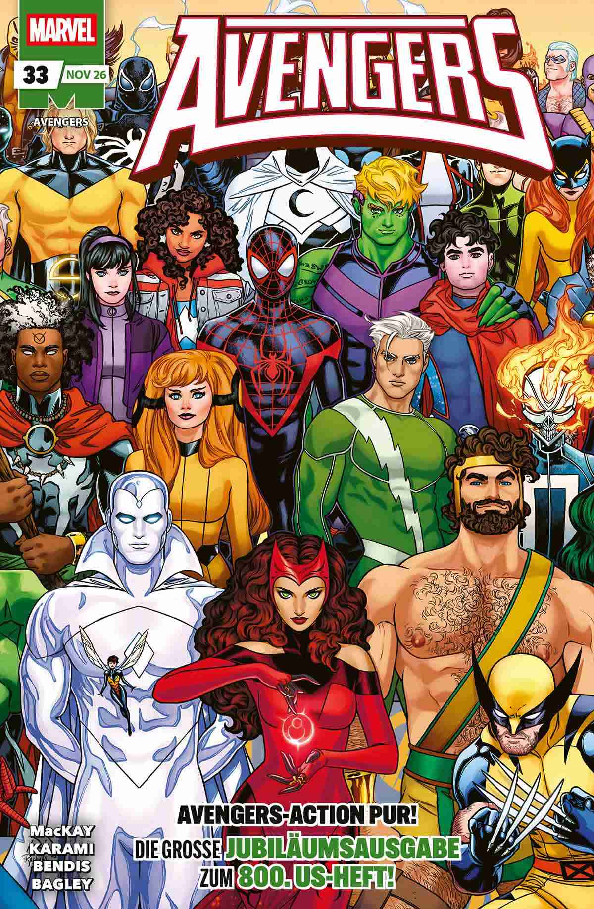 Marvel-Comic, Avengers, Comicheft, Bunte Coverillustration, Deutschsprachig