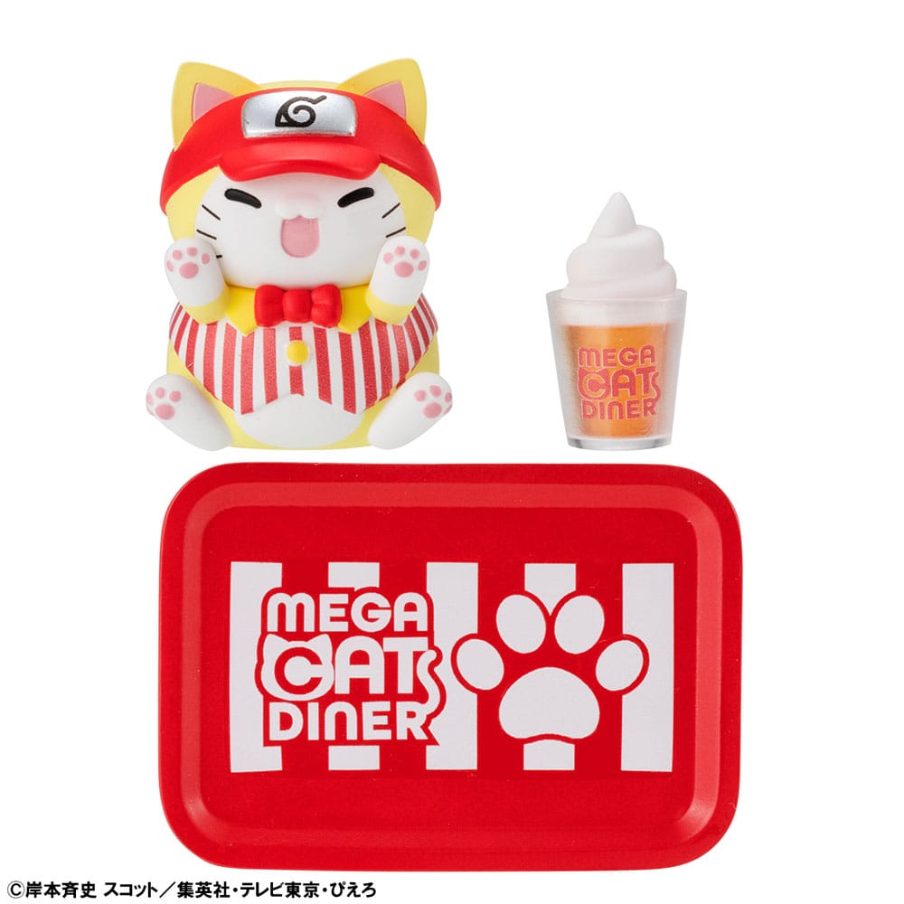 Naruto PVC: Sammelfiguren Mega Cat Diner Nyaruto 3cm Figur, Katzenfigur, Deko, Miniatur, Tierfigur