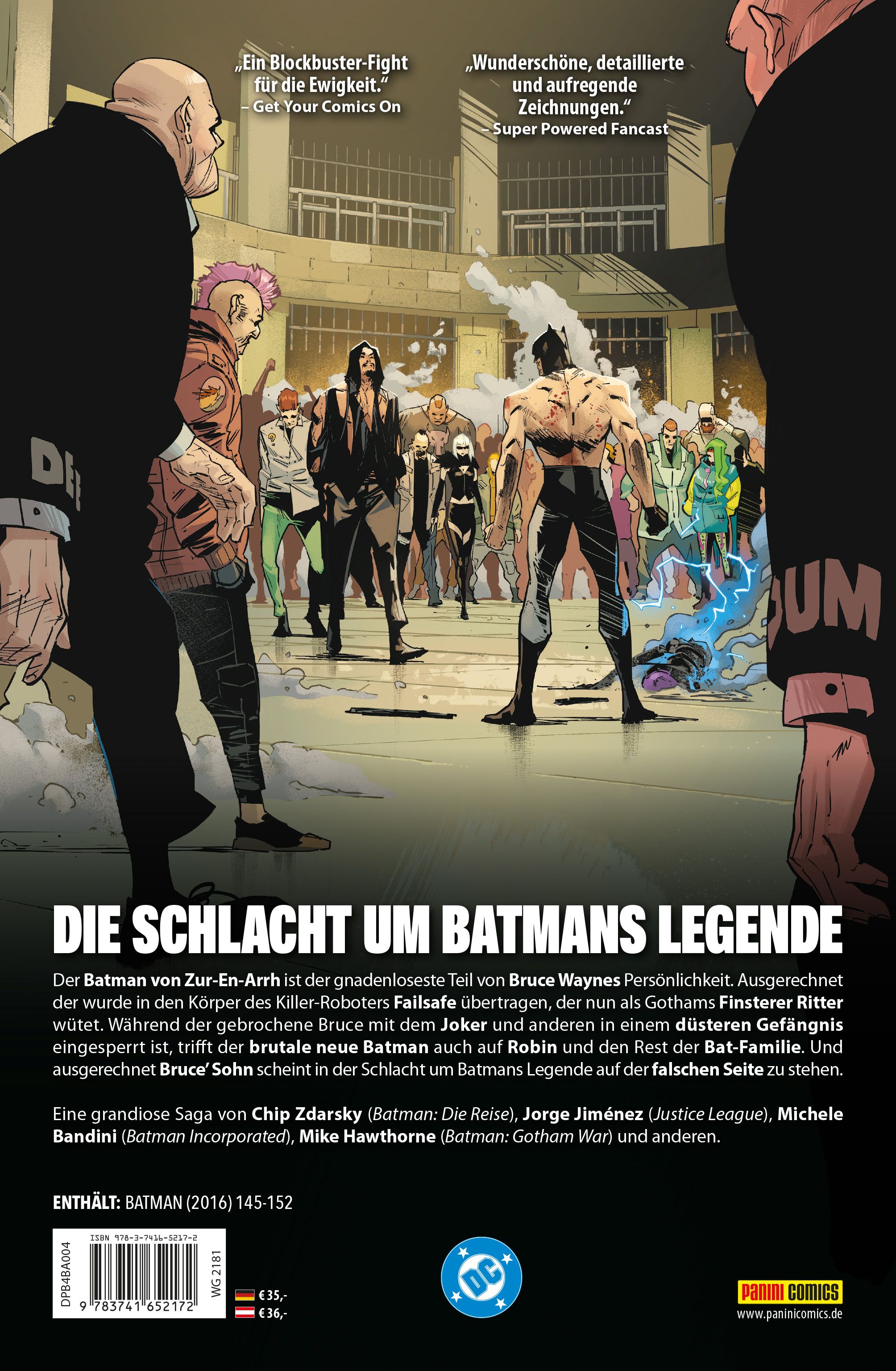 Batman, Batman-Legende, Gruppen von Schurken, Comic-Szene, Schlacht im Stadion