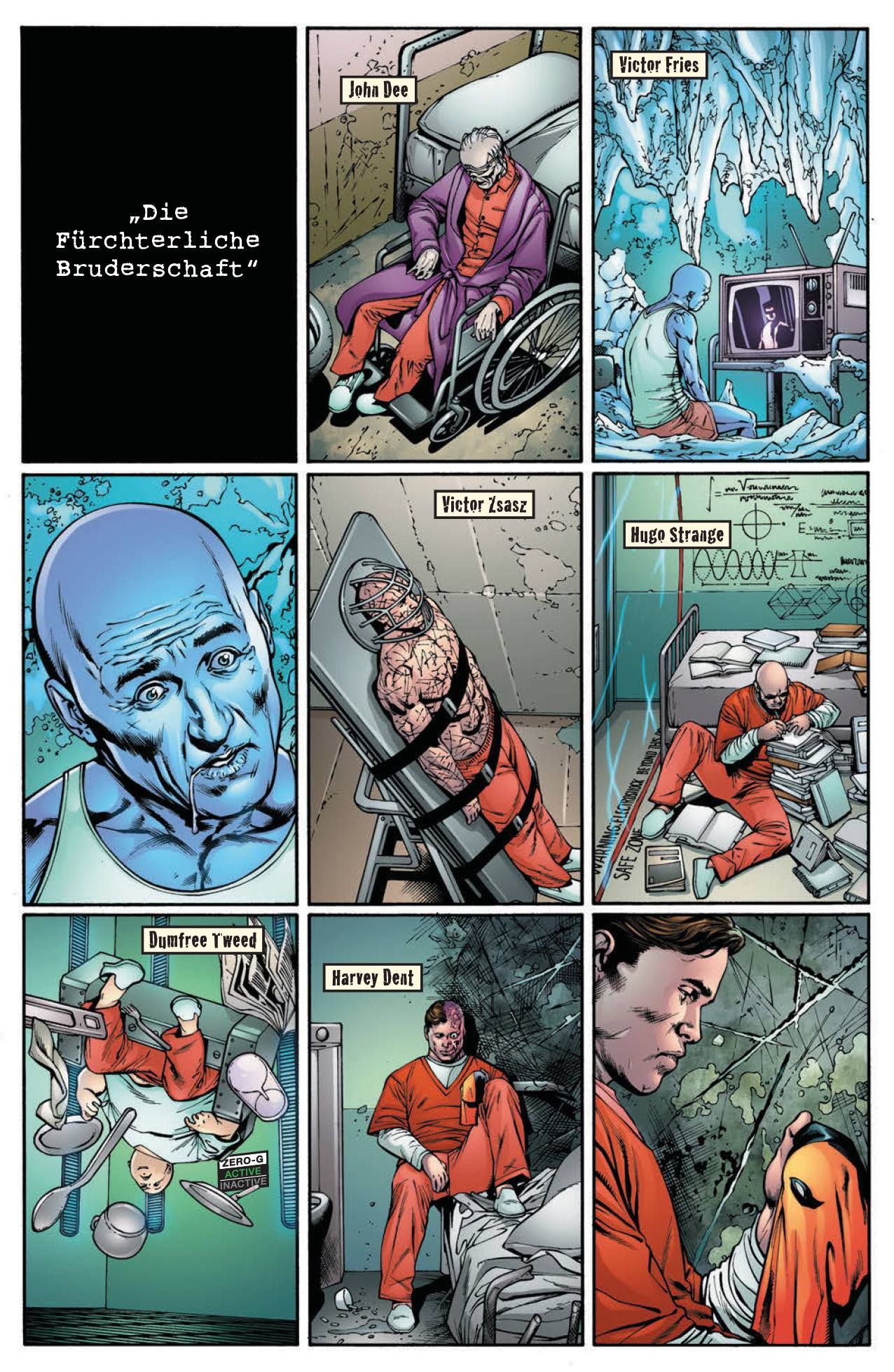 Deathstroke: Deathstroke in Arkham Comic, Gefangener, Panelen, intrikate Seiten, Manga-Stil