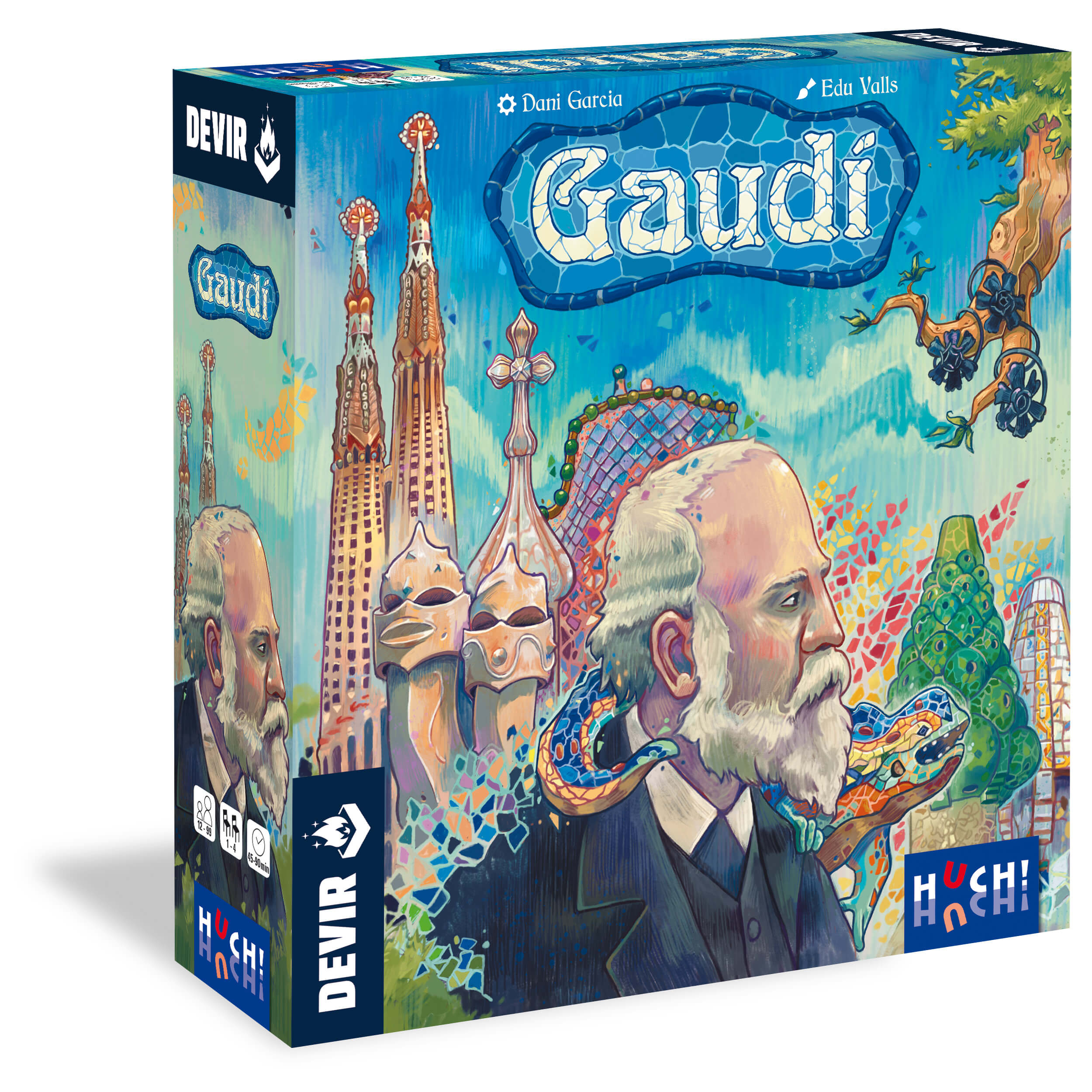 Brettspiel, Gesellschaftsspiel, Gaudí-Thema, Barcelona-Motive, Familienunterhaltung