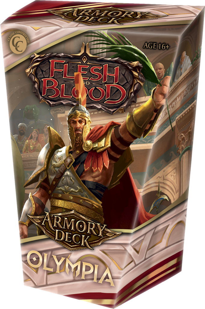 Flesh & Blood TCG: Armory Deck Olympia Karten Spiel, Rüstung, Held, Gladiator, Olympia
