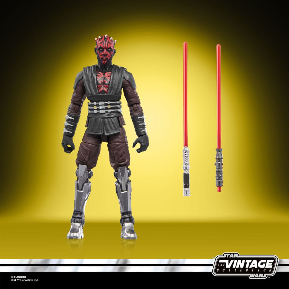 Star Wars AF: Vintage Collection Maul 10cm Darth Maul Figur, Star Wars Figur, Aktionsfigur, rote Doppel-Lichtschwerter, Vintage Collection