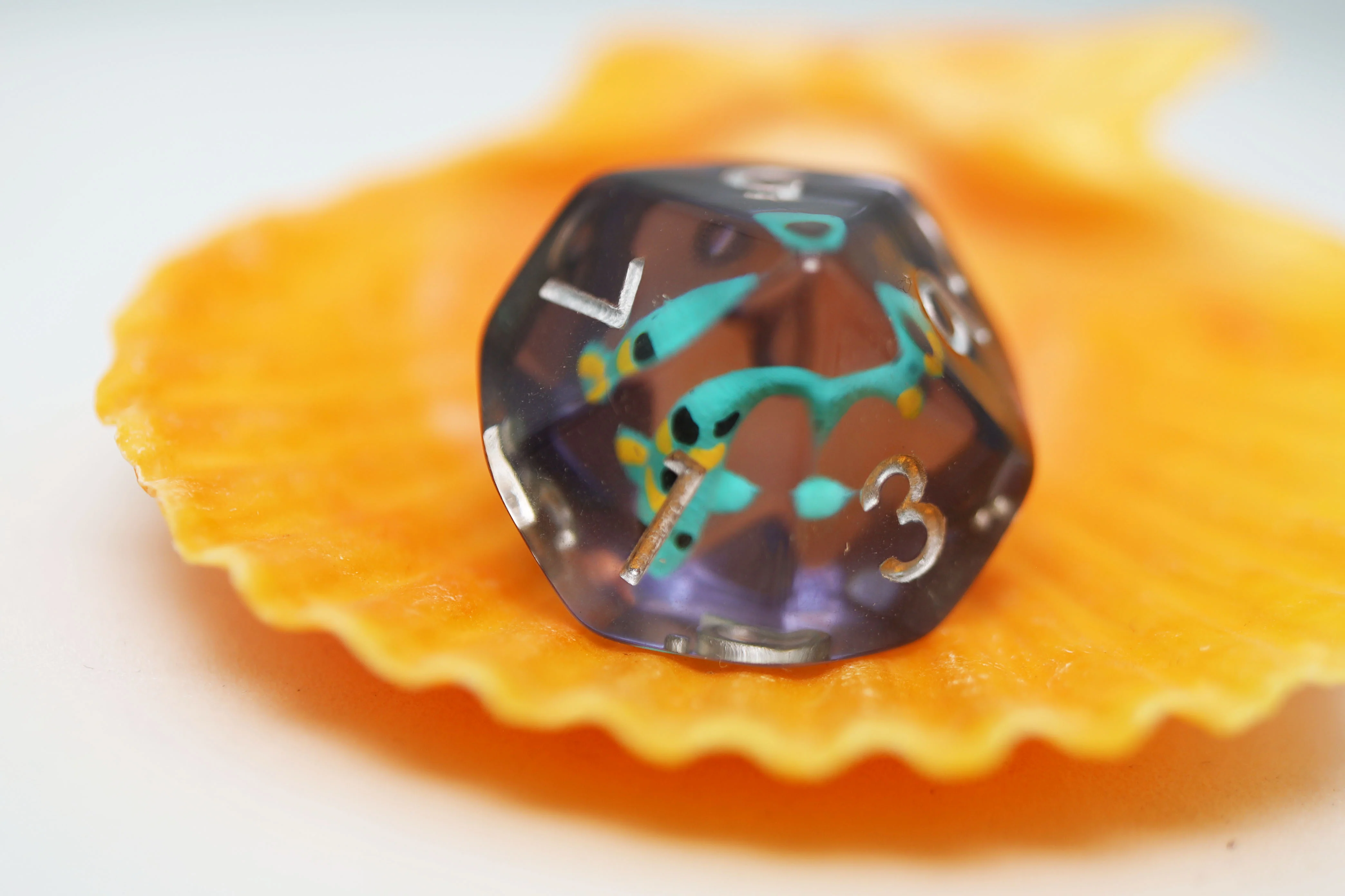 Polyhedral Dice Set: Turquoise Koi (7) Polyhedral Dice Set: Turquoise Koi (7)