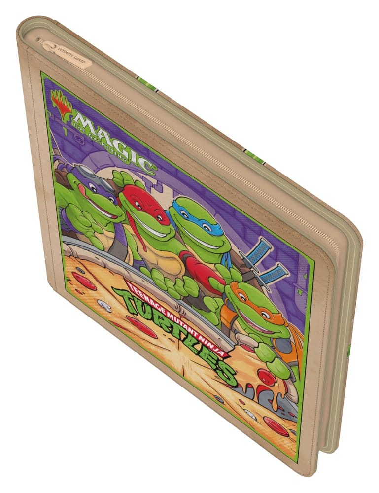 Ultimate Guard: Kartenmappe Zipfolio 480 Xenoskin Magic - TMNT: Pizza Box Teenage Mutant Ninja Turtles, Brieftasche, Reißverschluss, beige, grafische Kunst