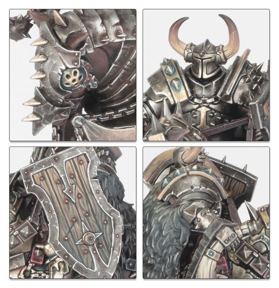 Warhammer: The Old World Warriors of Chaos - Chaos Knights (de) armor, (de) krieger, (de) stacheln, (de) schild, (de) waffe