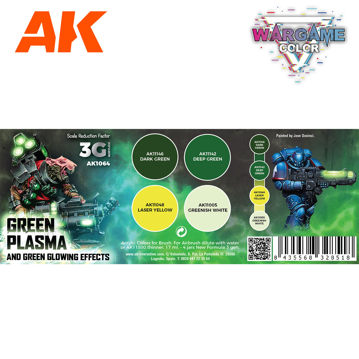 AK: WARGAME COLOR SET. GREEN PLASMA