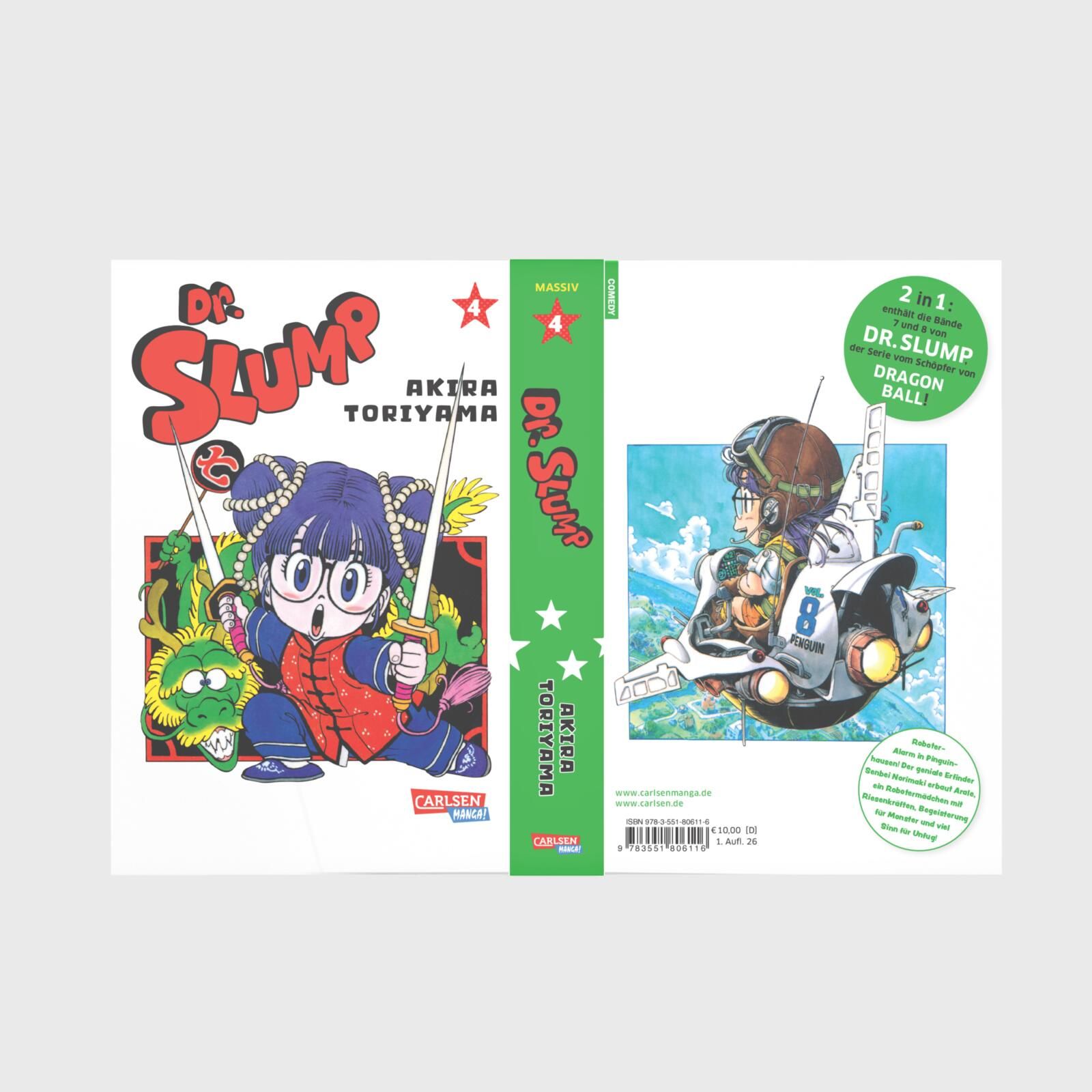 comic, manga, Dr. Slump, Akira Toriyama, grüne Rückenverpackung