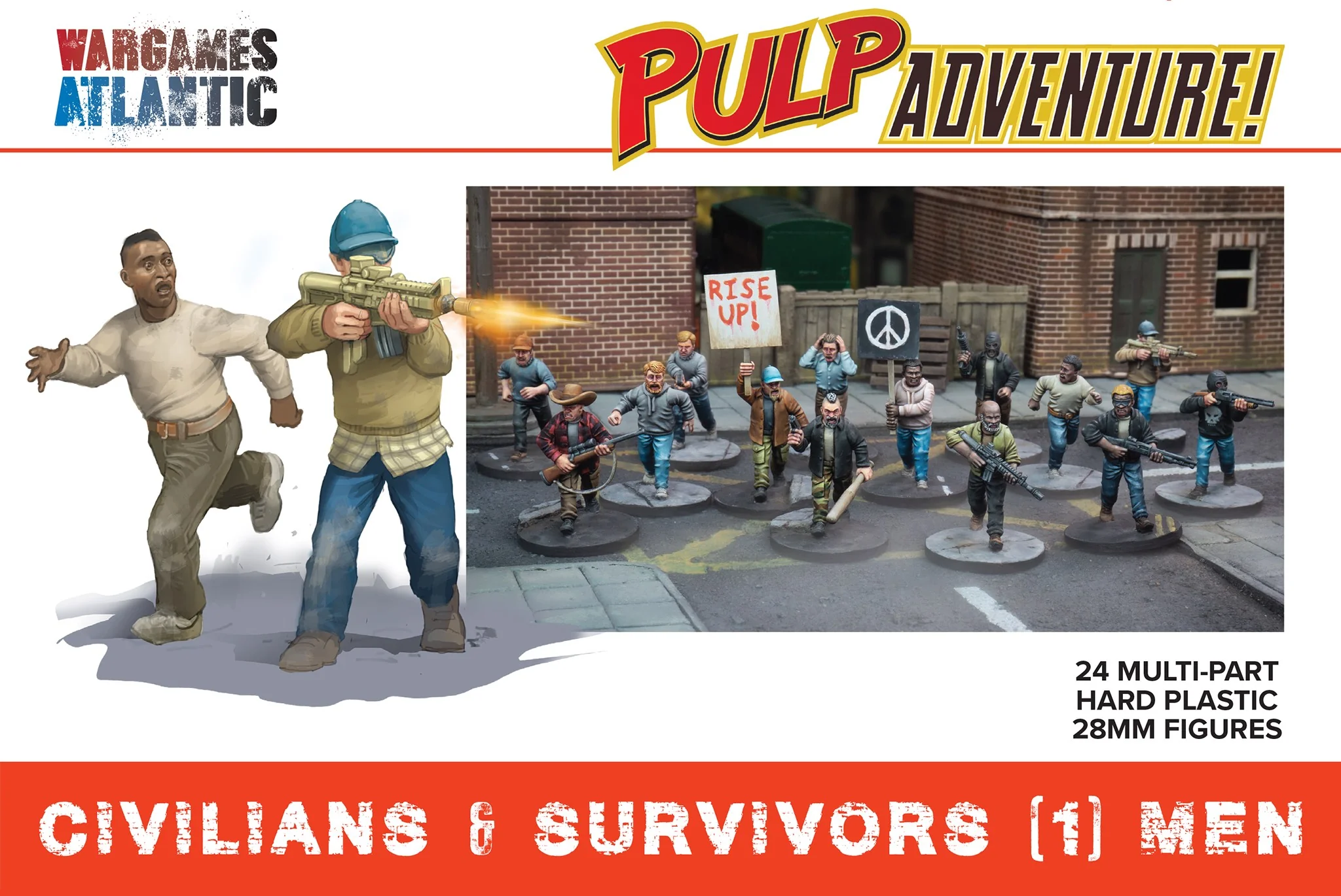 Wargames Atlantic: Pulp Adventure - Civilians & Survivors (1) Men