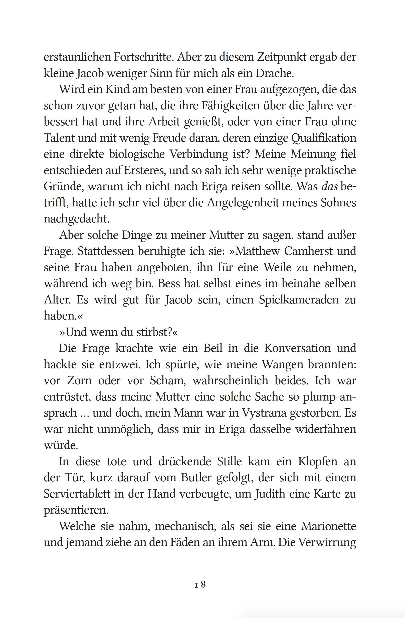 text, Buchseite, Deutsch, Druck, Seite 18