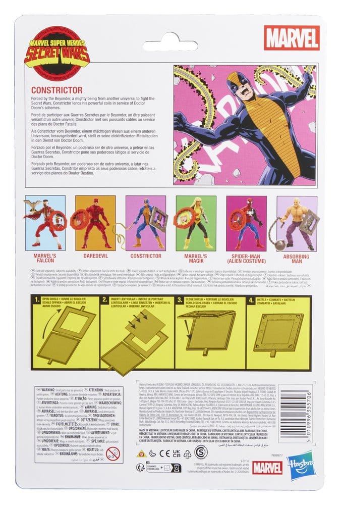 Marvel Legends AF: Constrictor (Secret Wars) 15cm Action figure, Constrictor, Marvel figure, 2D artwork, Comic theme