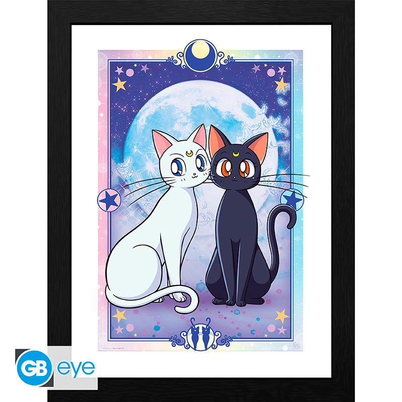 Sailor Moon: Poster Luna & Artemis gerahmt Sailor Moon: Poster Luna & Artemis gerahmt