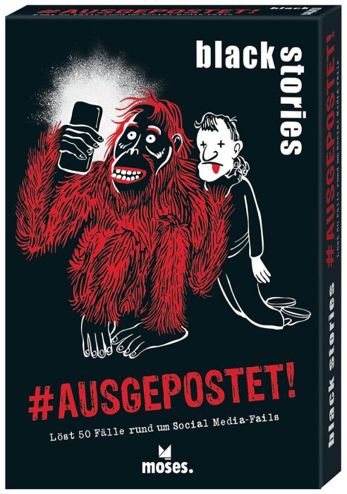 Horrorfigur, Monstergesicht, Rot, Selfie-Propaganda, Kunst-Print