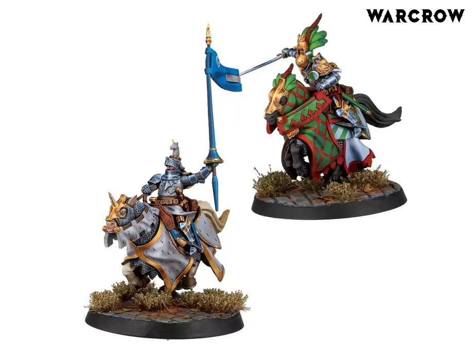 Warcrow: Feudom - Knights Miniatur, Ritter, Pferd, Speer, Tabletop