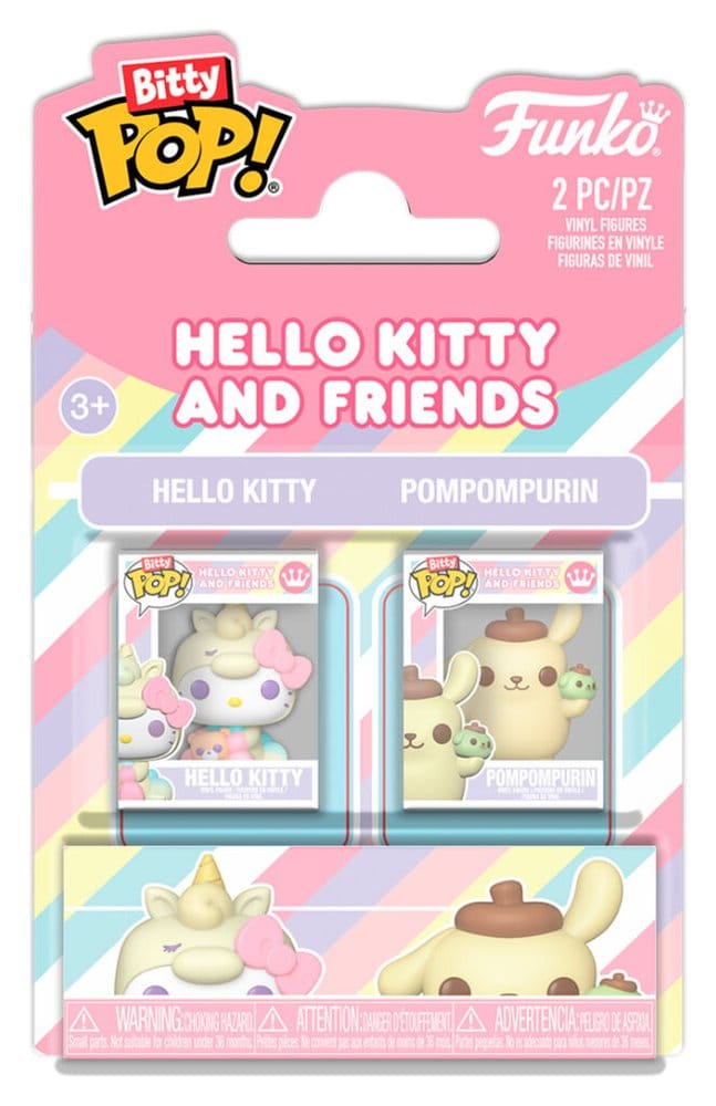 Hello Kitty, Mini figurines, Vinyl figures, Pompompurin, Pink packaging