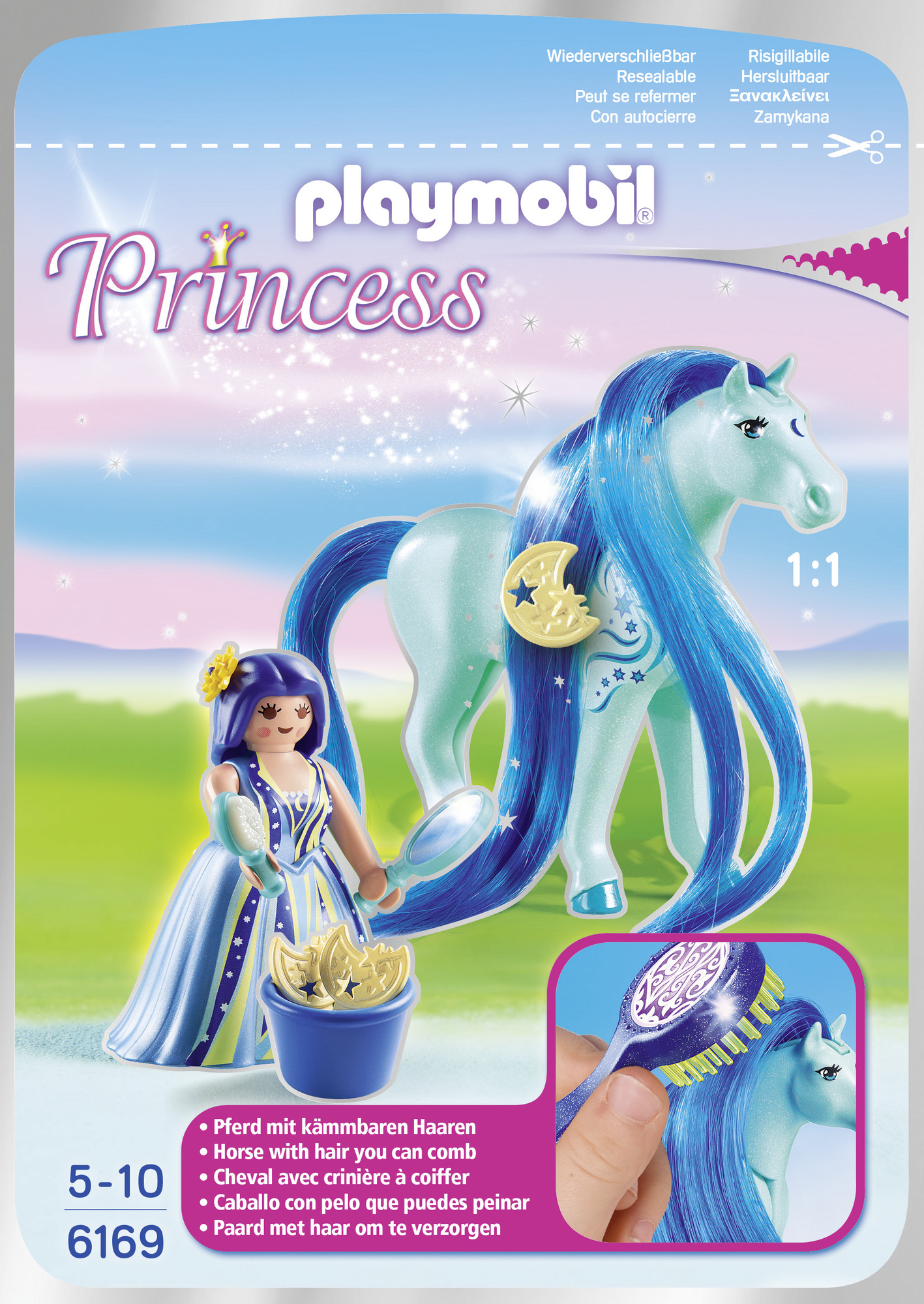 Playmobil: Princess - Kämmpferd Luna Puppe, My Little Pony, Pferd, Kamm, Märchenfigur