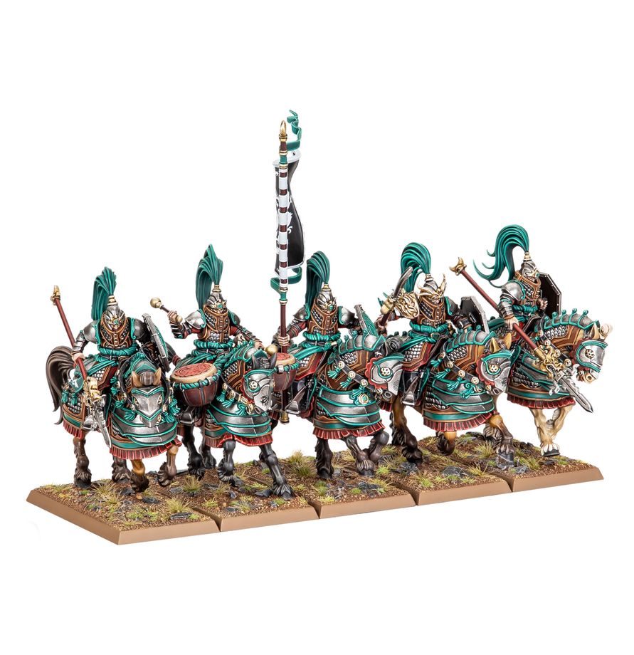 Warhammer: The Old World Grand Cathay - Battle March Army Miniatur, Aufständische?, Teal-Panzer?, Trommeln, Bodenplatte