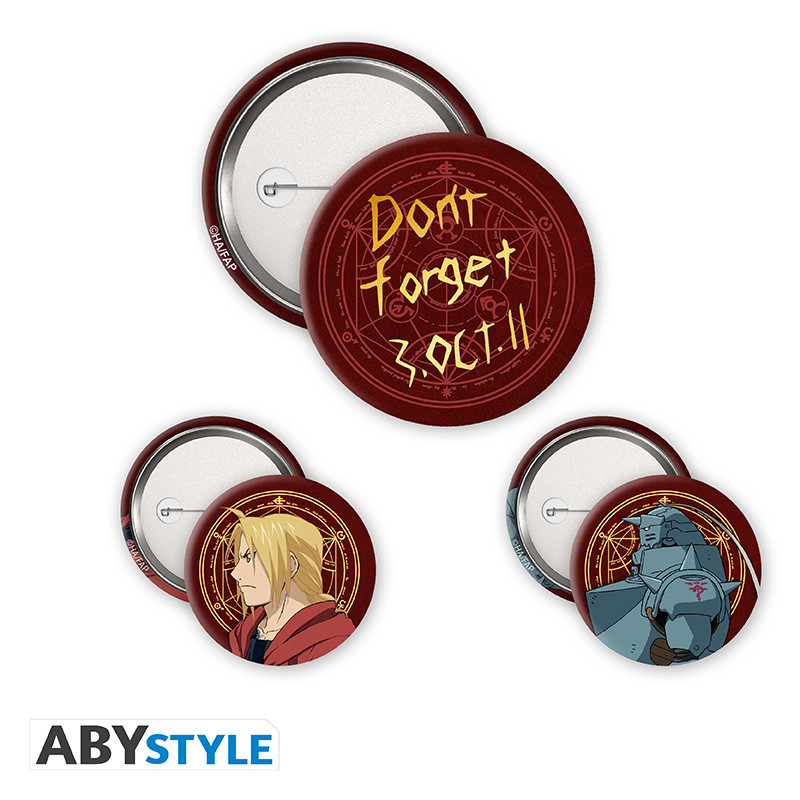 Fullmetal Alchemist: Button Set Elric Brothers Fullmetal Alchemist: Button Set Elric Brothers