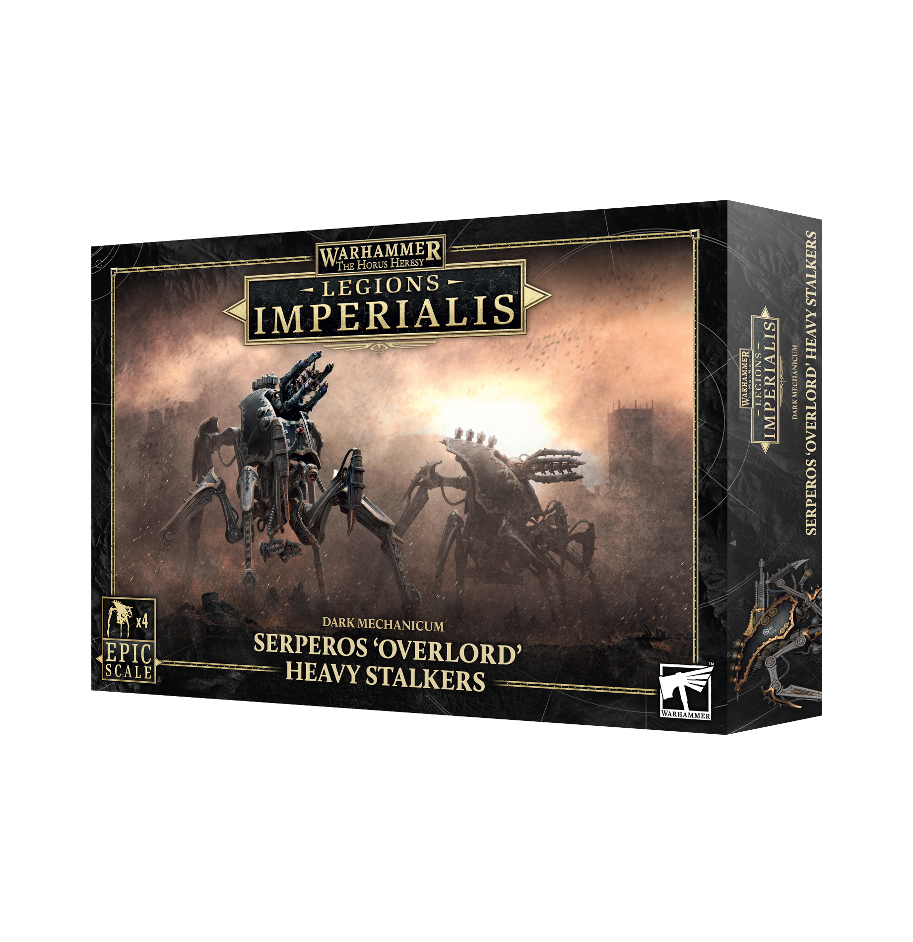 Legions Imperialis: Dark Mechanicum - Seperos Heavy Stalkers Legions Imperialis, Heavy Stalkers, Dark Mechanicum, Serperos Overlord, Episches Maßstab