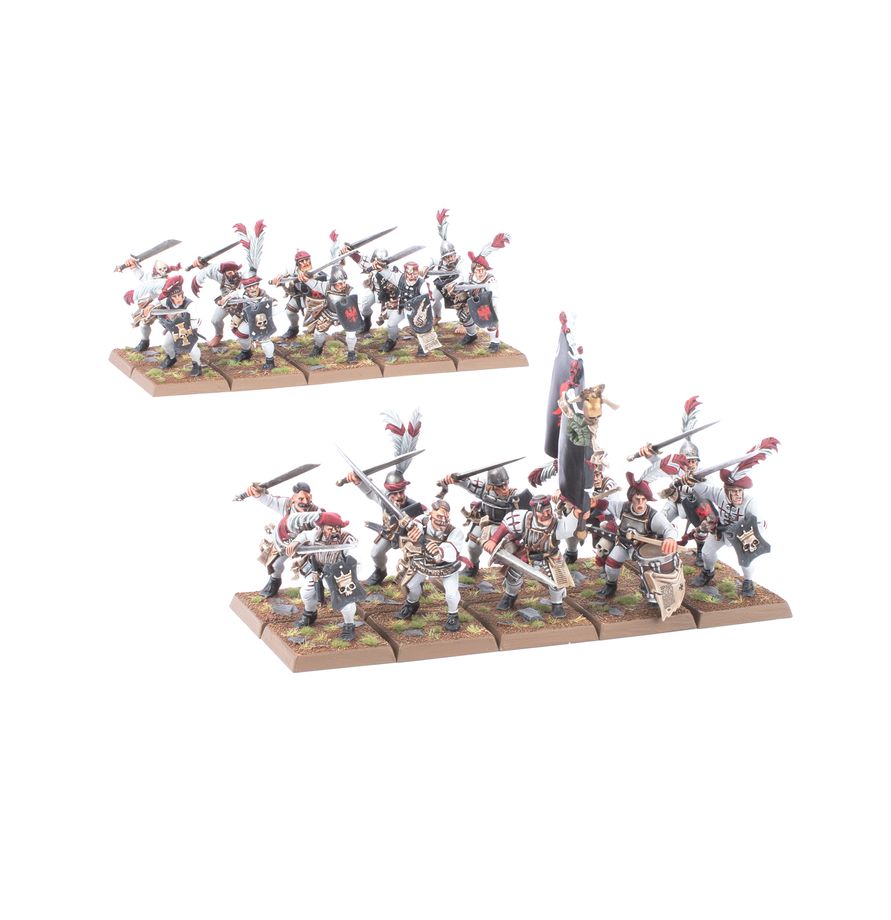 Warhammer: The Old World Empire of Man - Battle March Army Miniatur, Wargaming, Soldaten, Ebenen, Bases