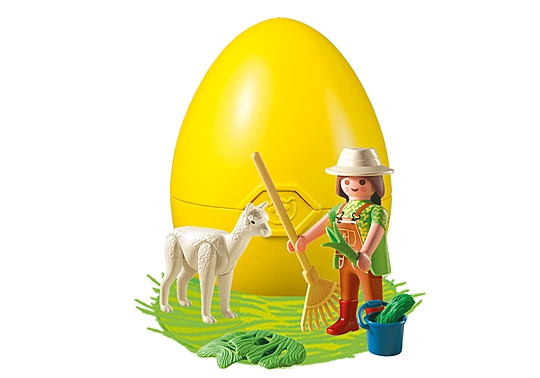 Playmobil: Osterei - Tierpflegerin mit Alpaka