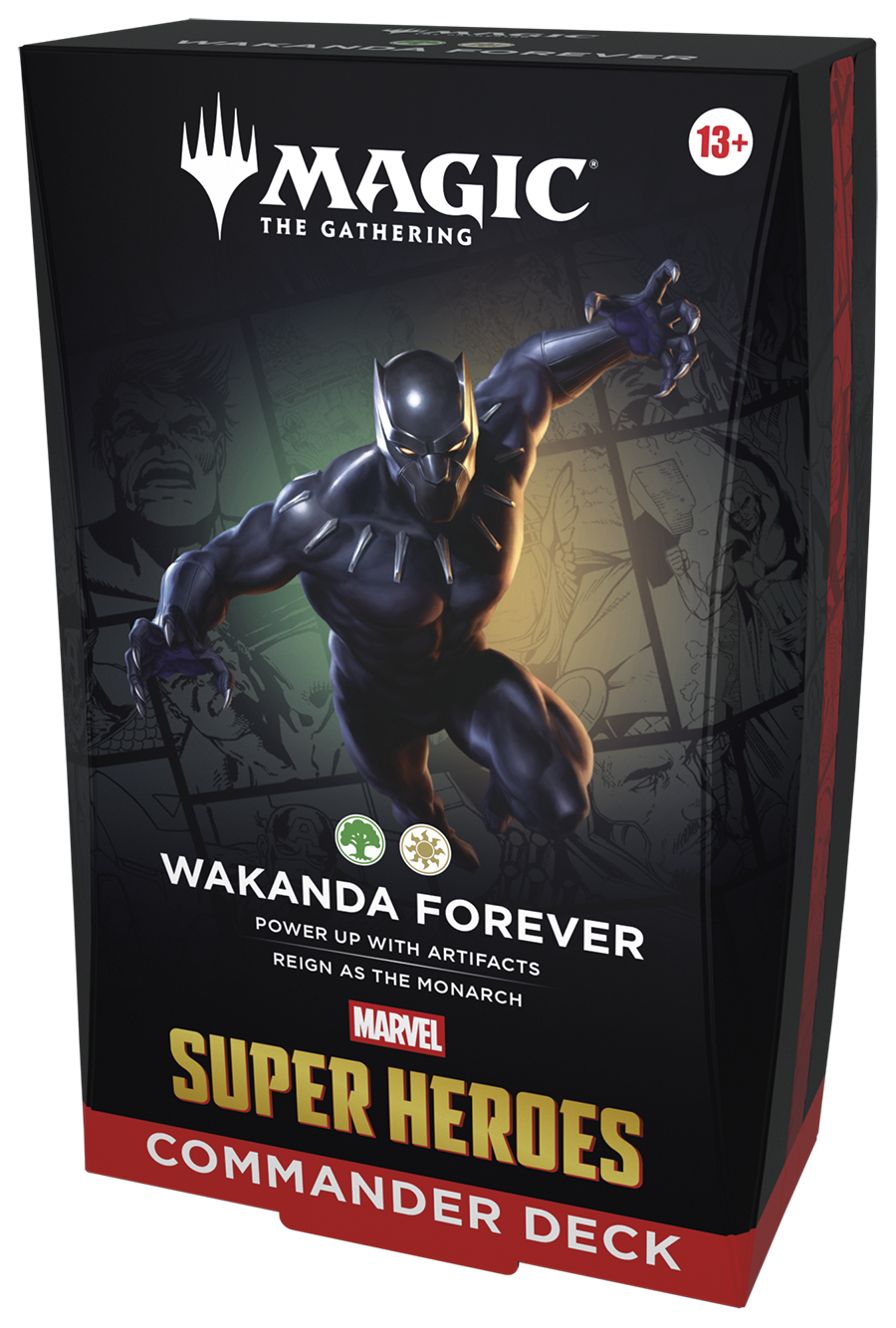 Magic CCG: Marvel Super Heroes Commander Deck Wakanda Forever Wakanda Forever, Super Heroes, Commander Deck, Marvel, Black Panther