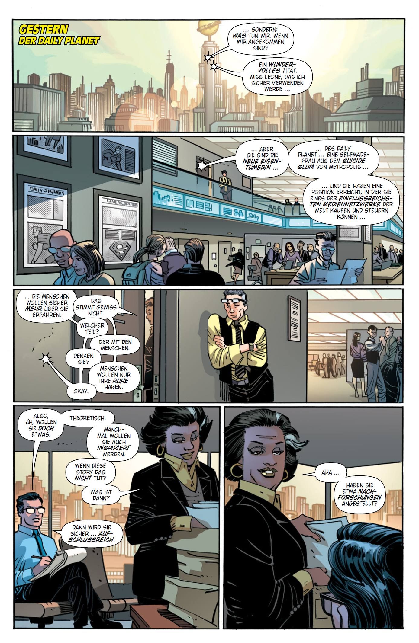 Superman Action Comics Bd.4: Schlacht um Metropolis Comic, Metropole, Büro, Stadtbild, Dialoge