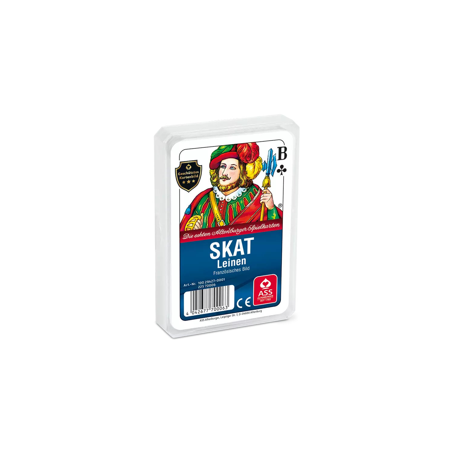 Spielkarten: Skat Leinen Französisches Bild