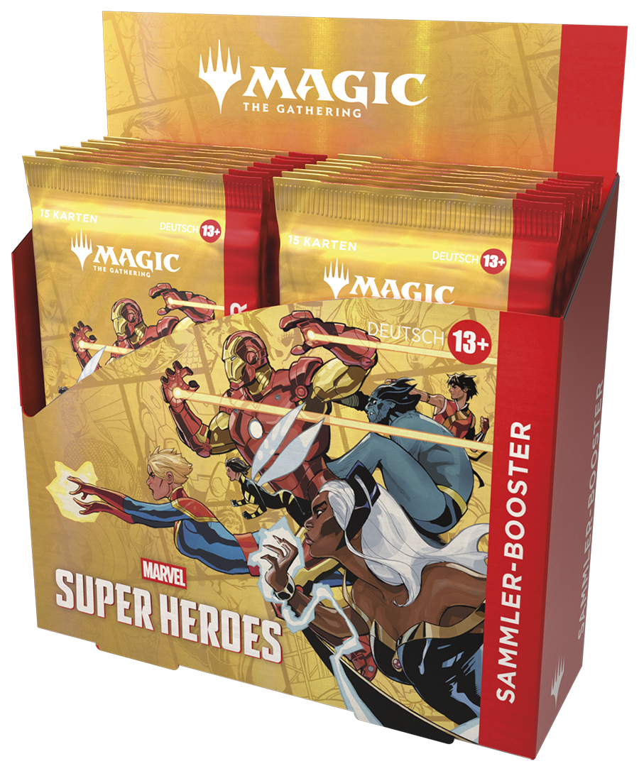 Magic CCG dt.: Marvel Super Heroes Sammler-Booster Display Kartenspiel, Trading Card, Marvel, Super Heroes, Deutsch 13+