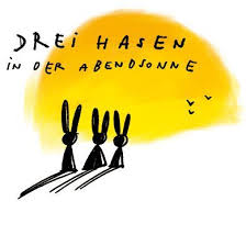 Drei Hasen in der Abendsonne Drei Hasen in der Abendsonne