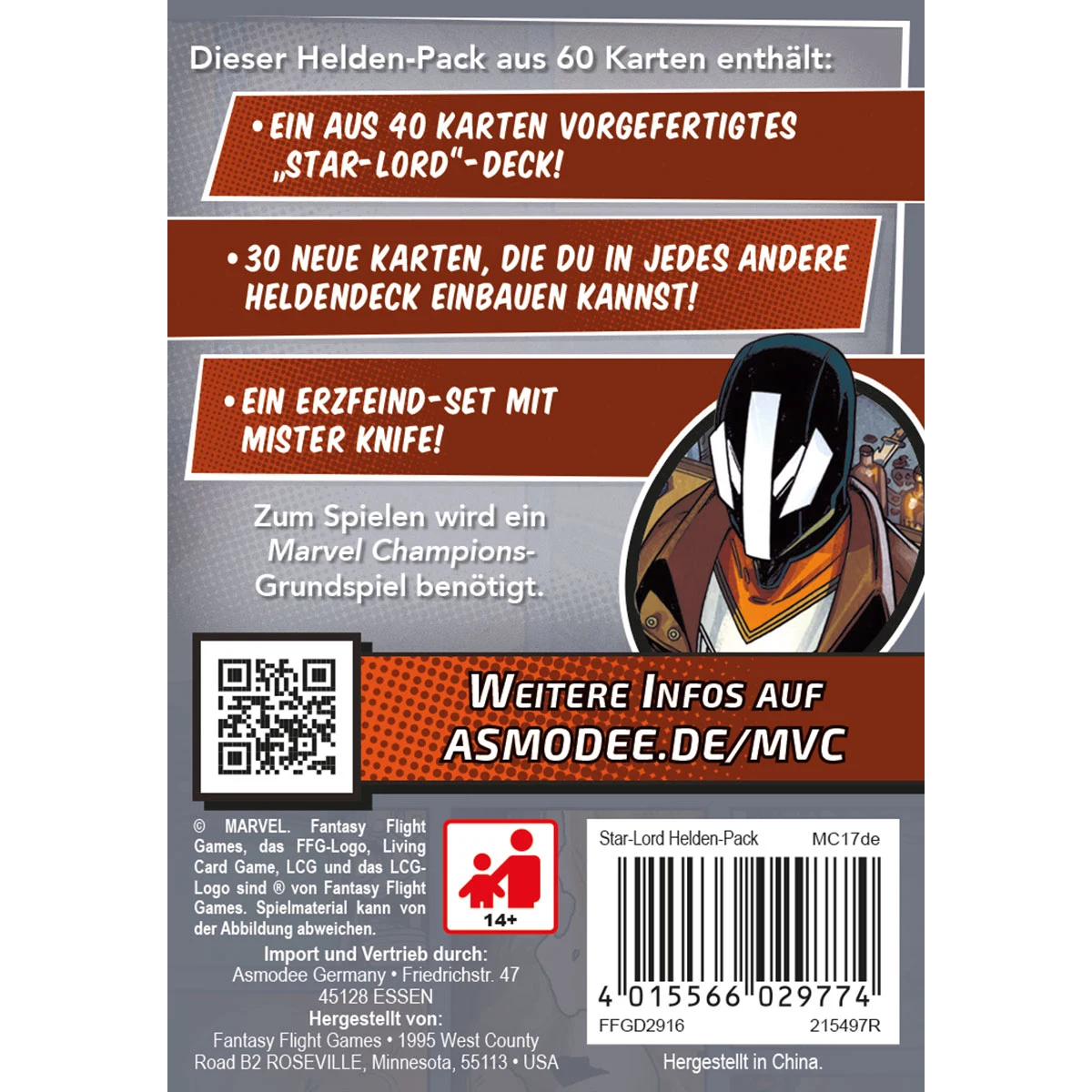 Marvel Champions LCG dt.: Star-Lord Marvel Champions LCG dt.: Star-Lord
