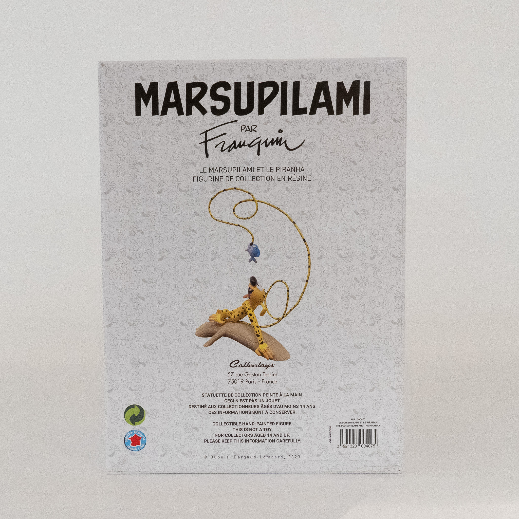 Marsupilami: Statue Marsupilami mit Piranha Marsupilami: Statue Marsupilami mit Piranha