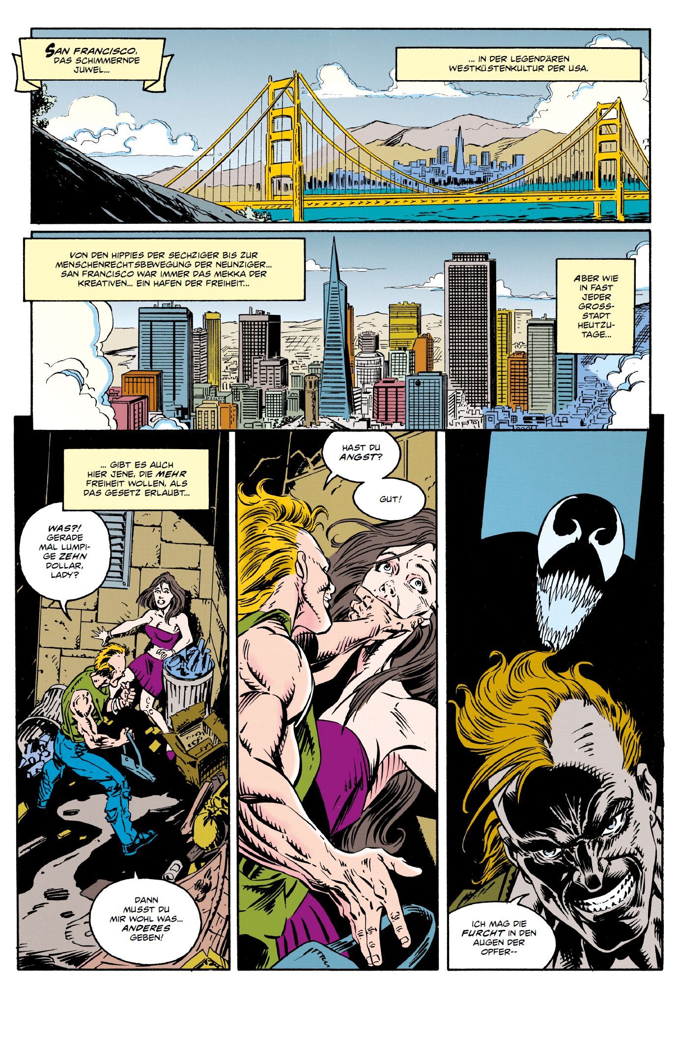 Comic, Stadtlandschaft, Golden Gate Bridge, Hochhaus, Kämpfer