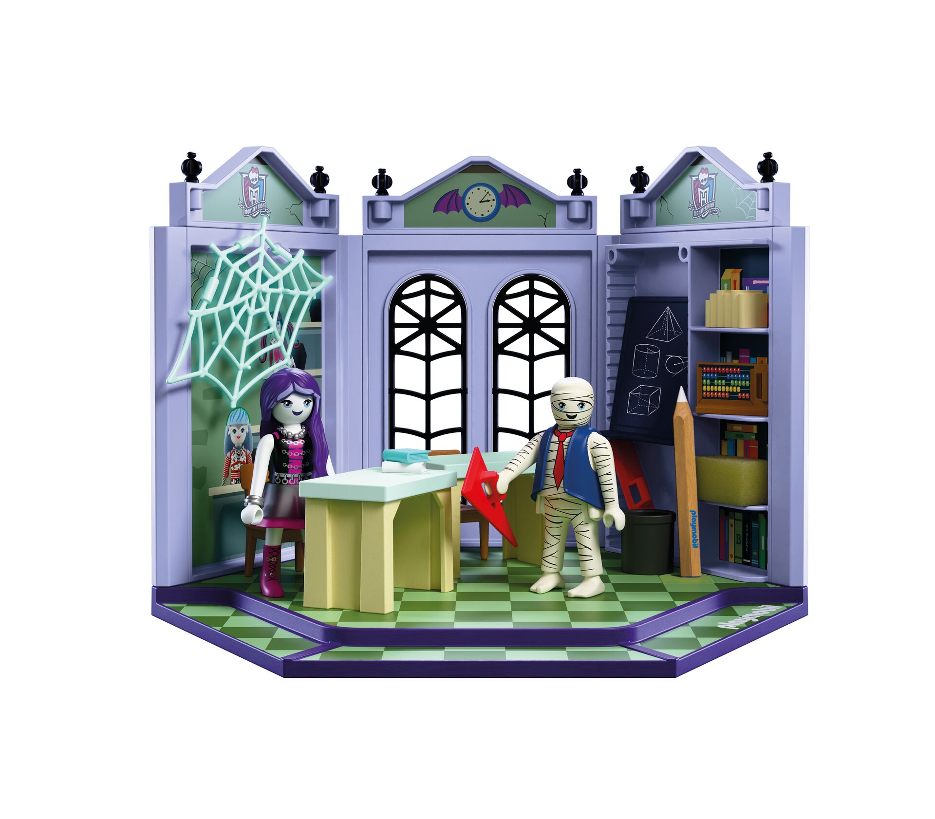 Klassenzimmer, Spielset, Hexenhaus, Puppenfiguren, Werkbank