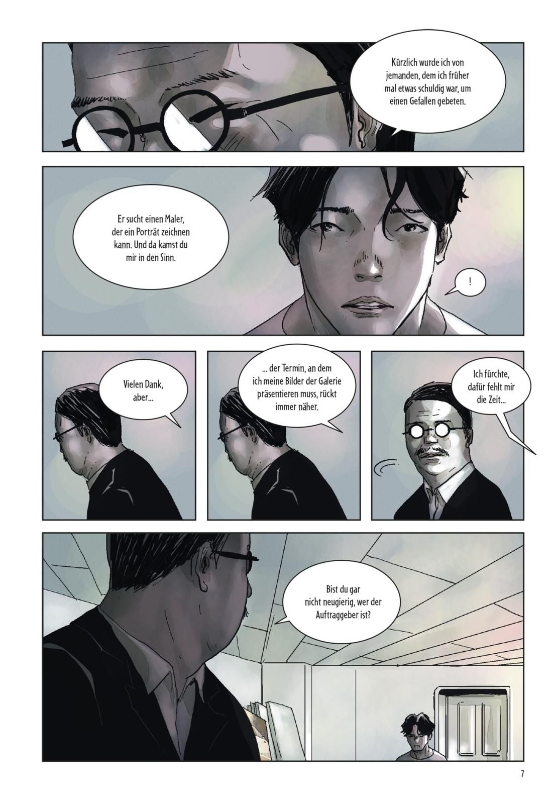 Comic, Manga, Panel-Layout, Schwarz-Weiß, Gespräch