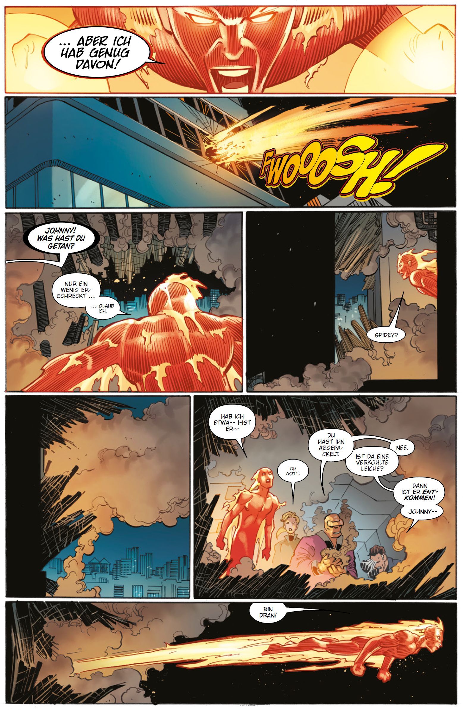Comic, Superhero, Explosion, Flame, Stadtansicht