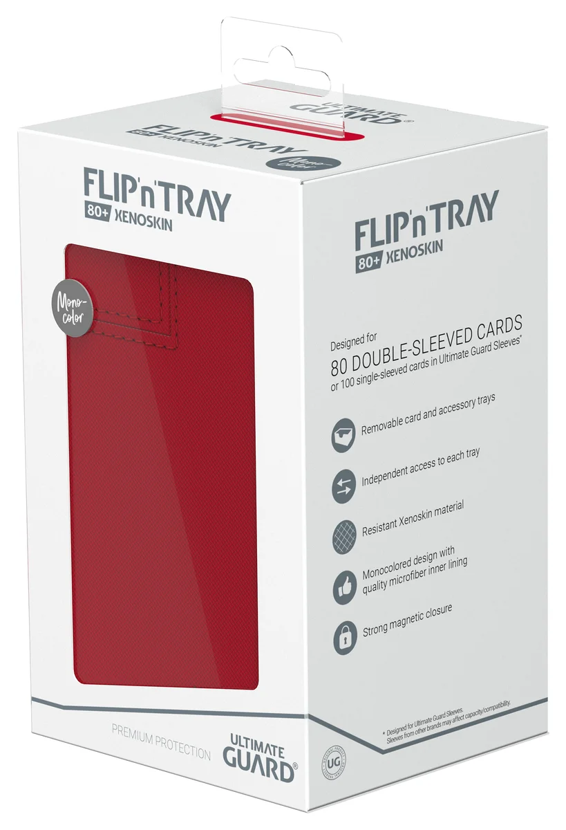 Ultimate Guard: Deckbox Flip'n'Tray 80+ Monocolor Rot