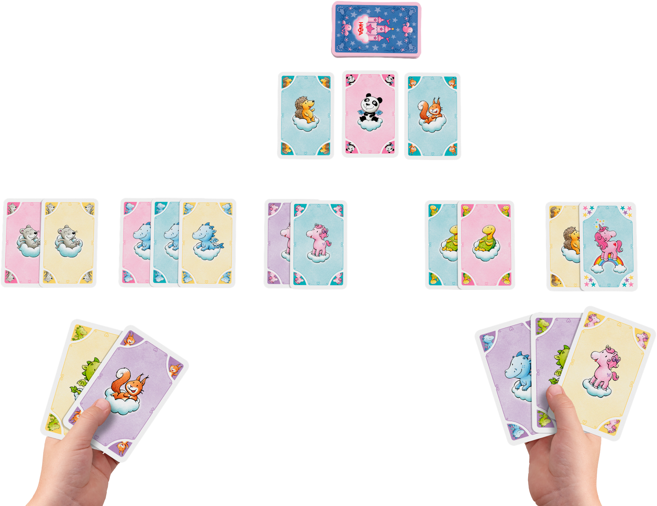 spielen, karten, kartenstapel, tierkarten, freundlich