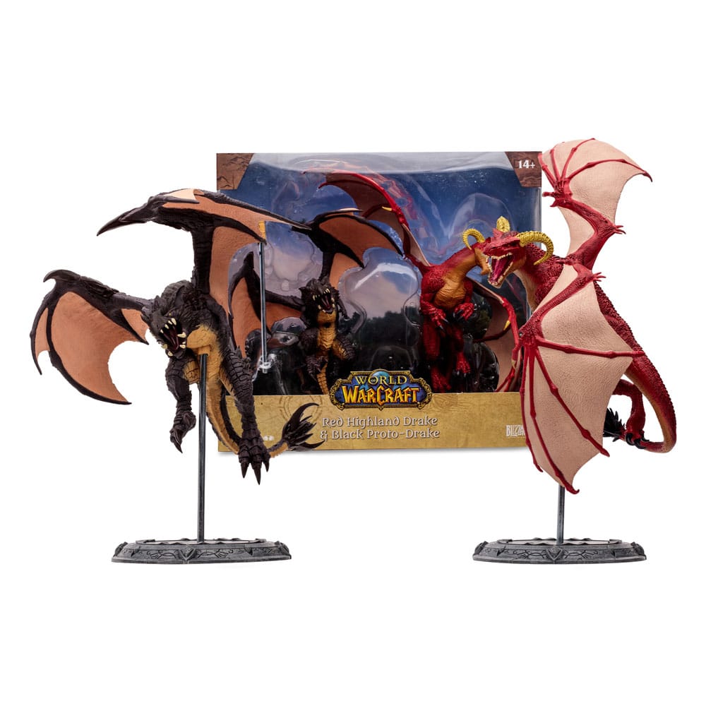 World of Warcraft AF: Red Highland Drake & Black Proto-Drake Set