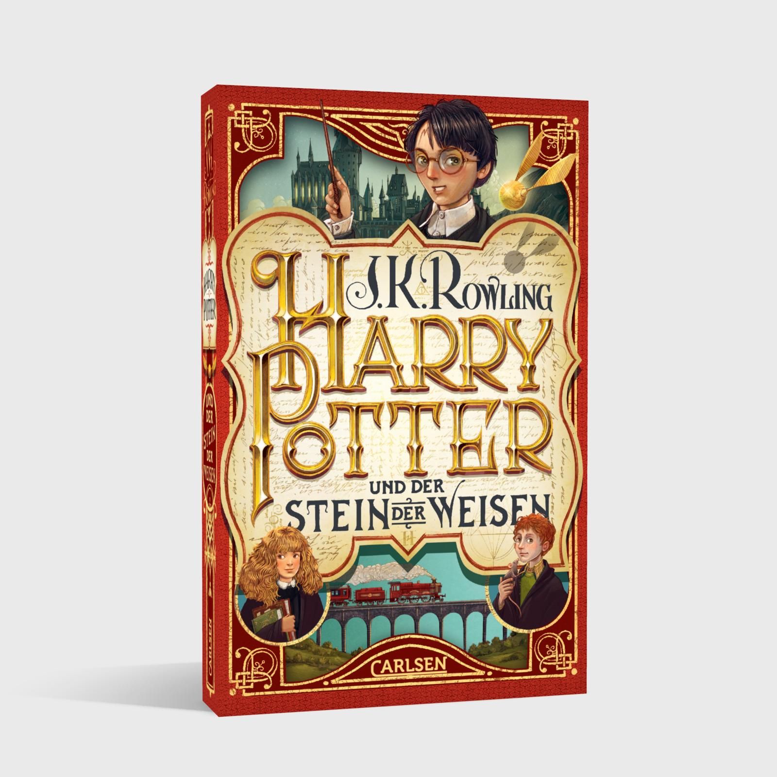 Harry Potter Bd.1: ... und der Stein der Weisen Neuausgabe Kinderbuch, Harry Potter, Cover, Illustration, Stein der Weisen