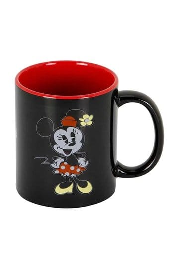 Mug, Kaffeebecher, Minnie Mouse, Disney-Charakter, Schwarzer Becher