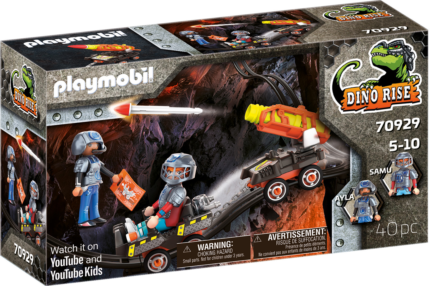 Playmobil: Dino Rise - Dino Mine Raketenkart