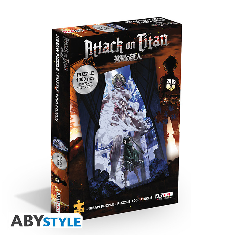 Puzzle, 1000 Teile, Attack on Titan, Boxen-Design, Bildbox