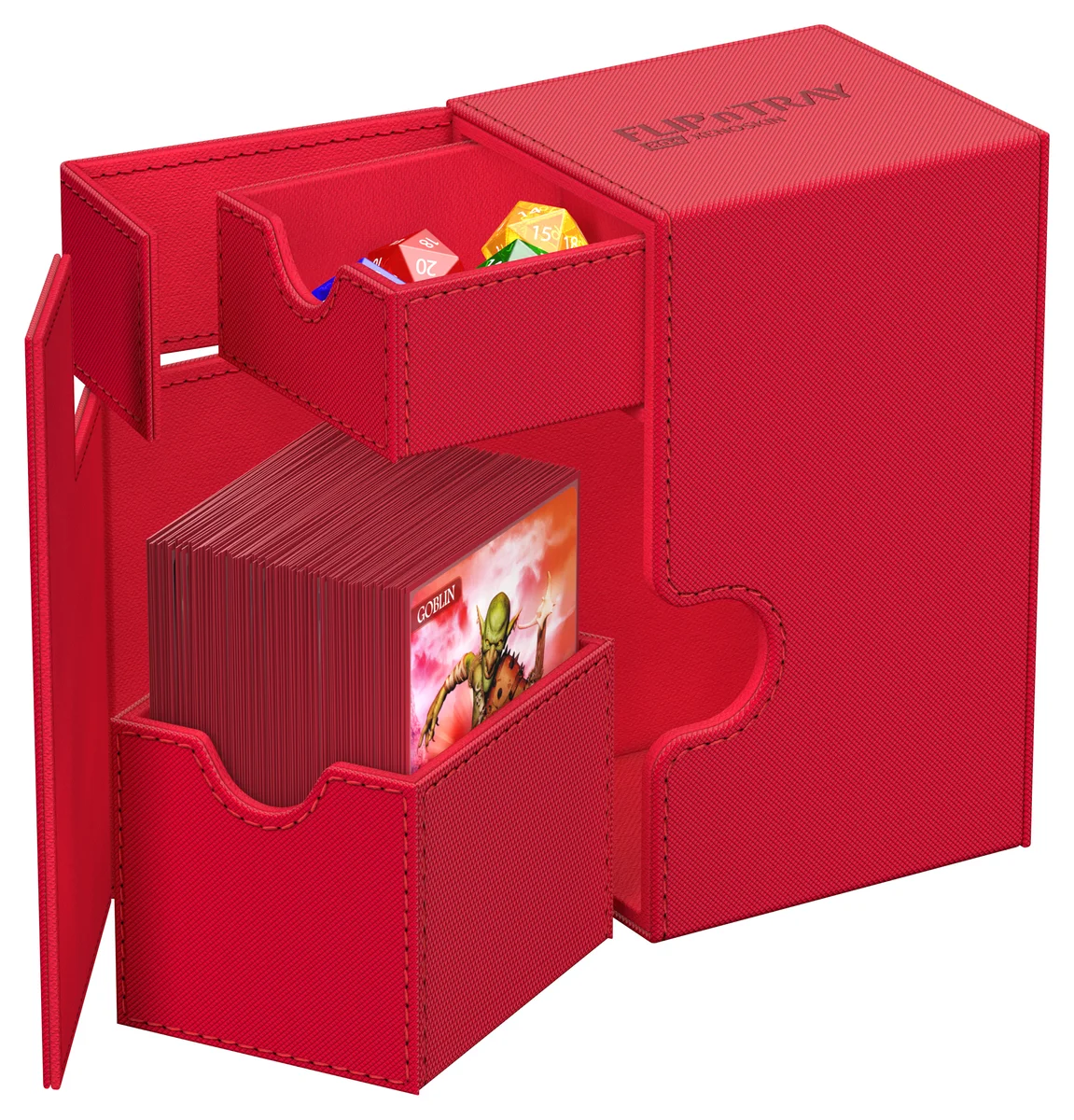 Ultimate Guard: Deckbox Flip'n'Tray 80+ Monocolor Rot