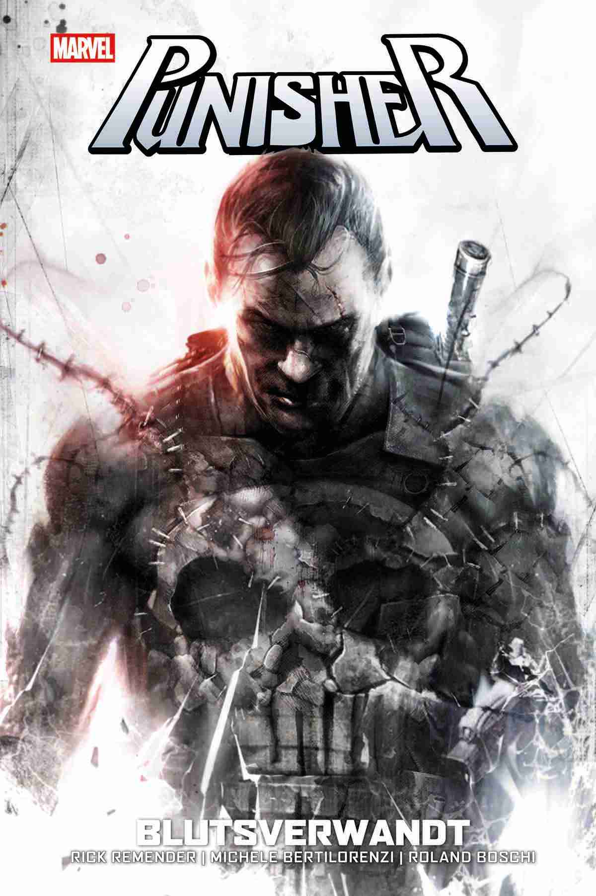 comics, Punisher, military, armor, scarred