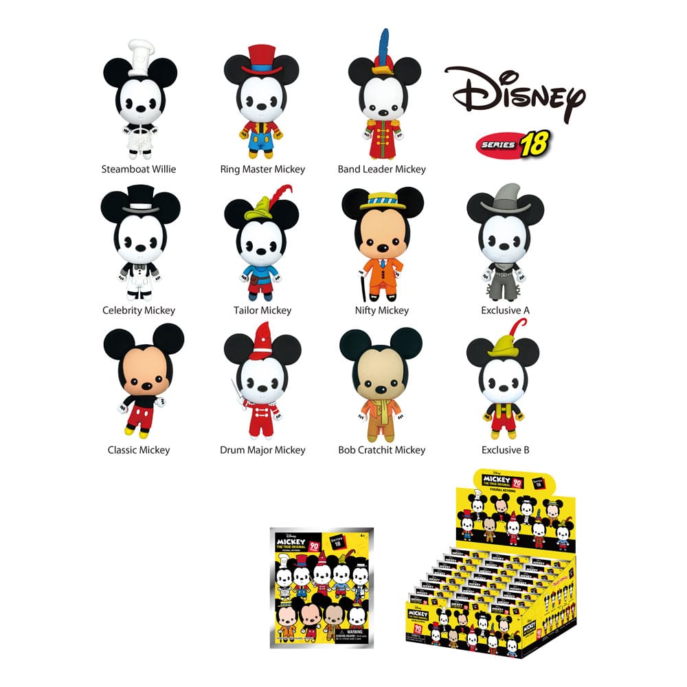 Disney PVC: Figural Bag Clip Micky Through the Year Edition
