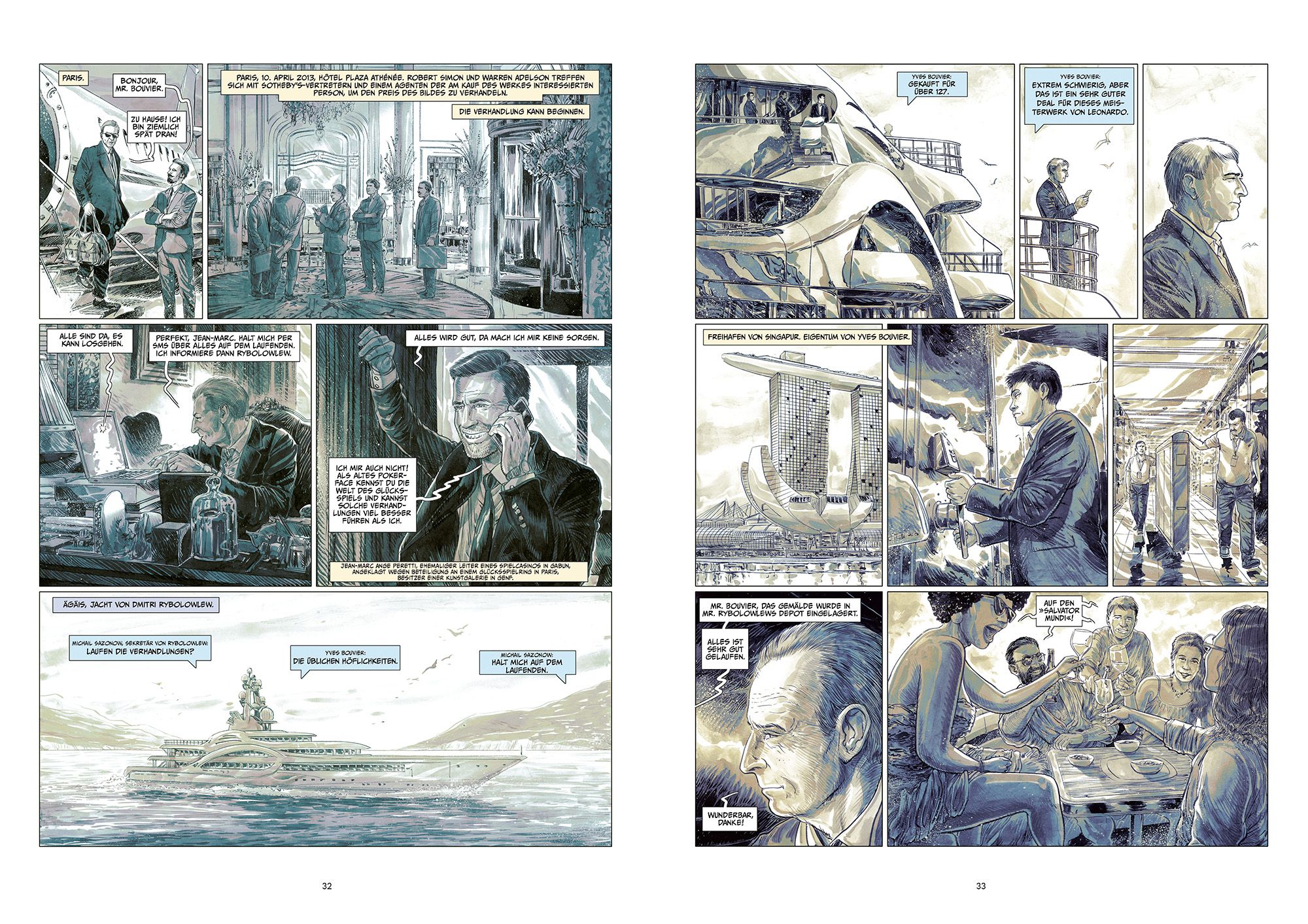 Comic, Panels, Yacht, Ozean, Dialog