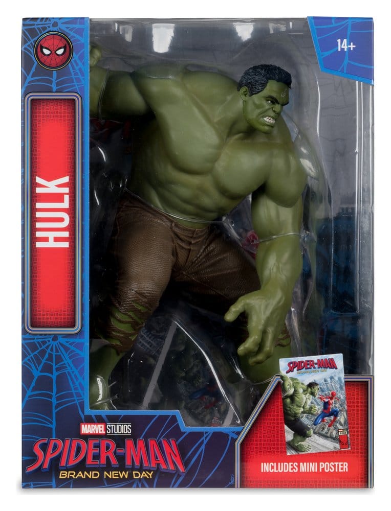 Marvel Collection: Statue Hulk (Brand New Day 2026) 27cm (mit Poster) Aktionsfigur, Hulk, grüne Haut, muskulös, Spider-Man Verpackung